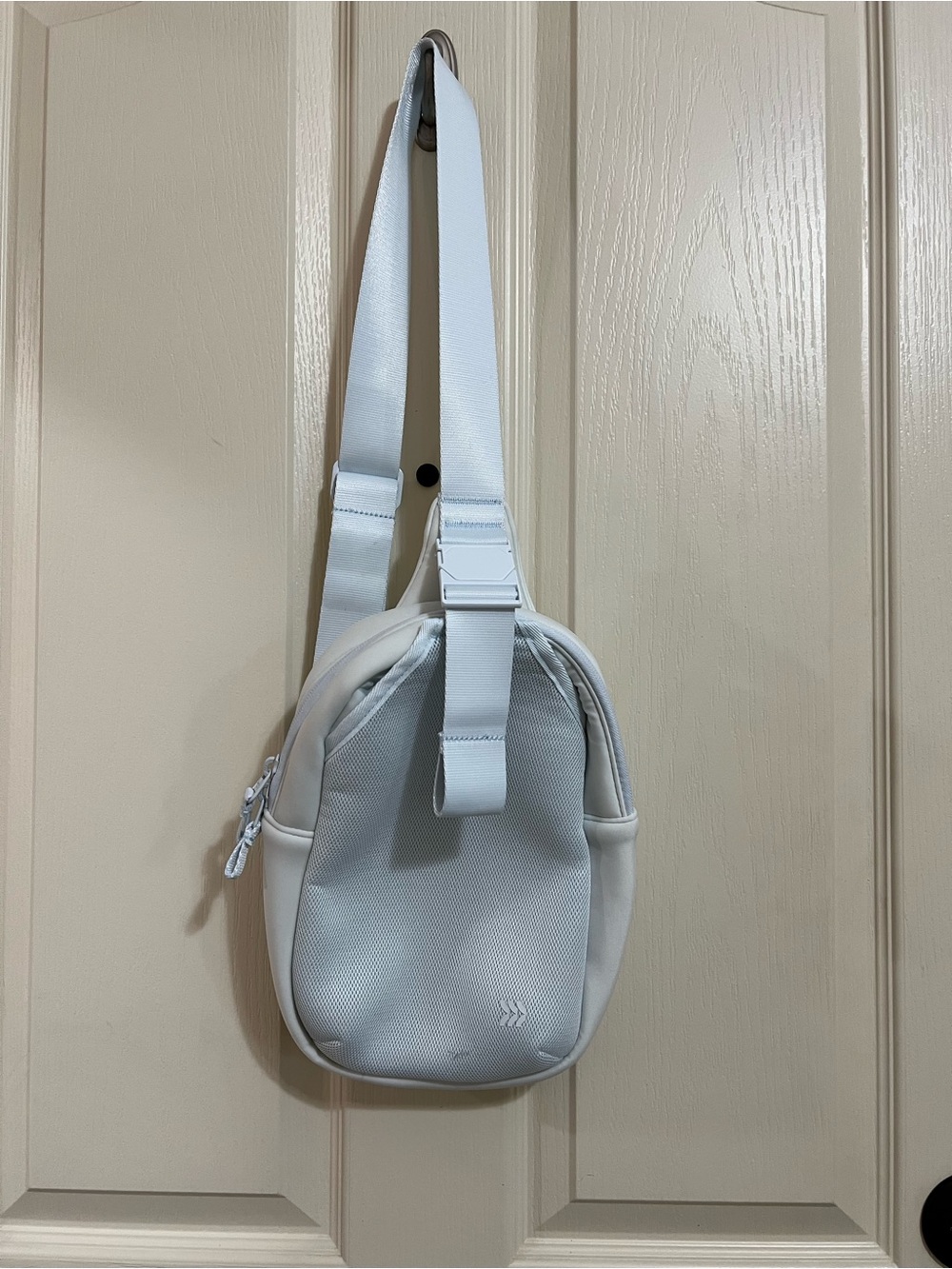 Minimalist White Crossbody Sling Bag - Women's
